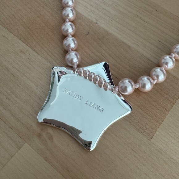 Sandy Liang Gateaux Necklace in Pink - Picture 7 of 7